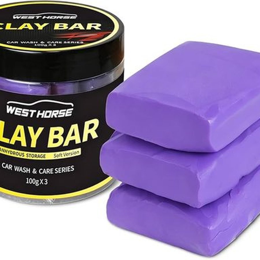 Clay bar decontamination performed before paint correction