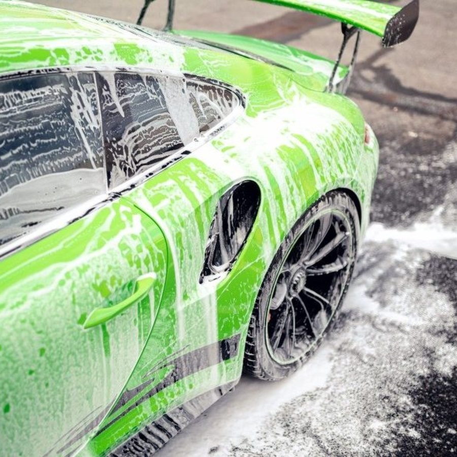 Vehicle washed on site during a fleet detailing visit
