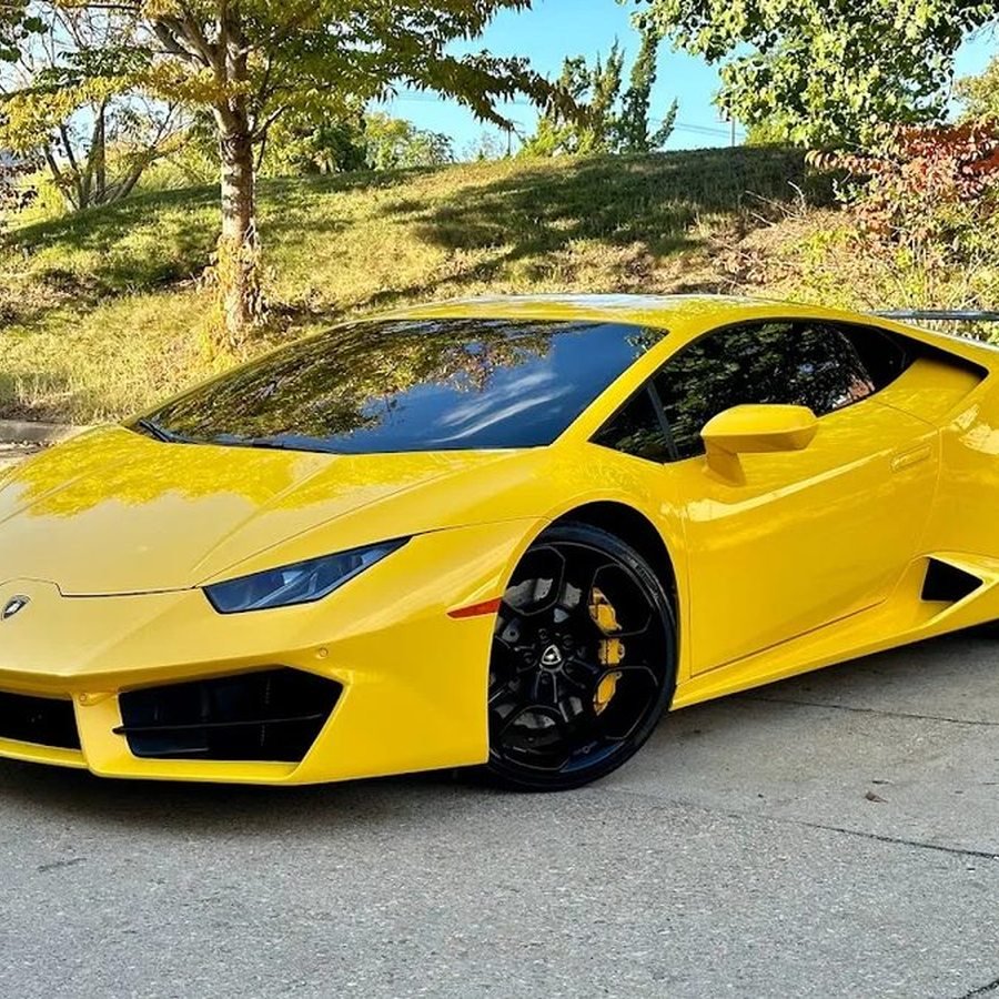 Yellow Lamborghini Huracan after a full exterior detail